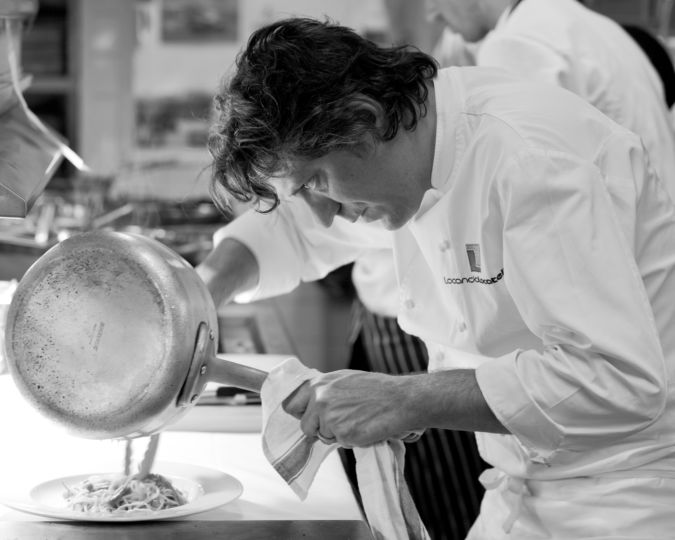 Chef Giorgio Locatelli cooking
