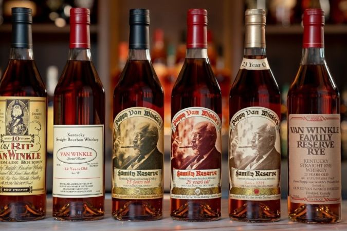 Pappy Van Winkle bourbon collection