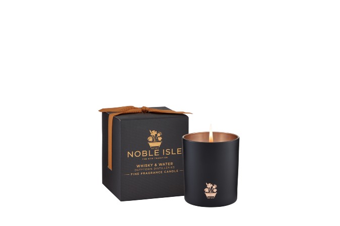 noble isle whisky and water candle