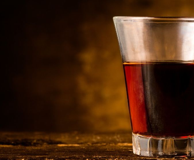 amaro drink in glass