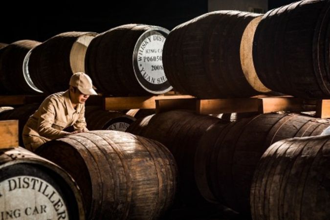 kavalan whisky casks in maturation warehouse