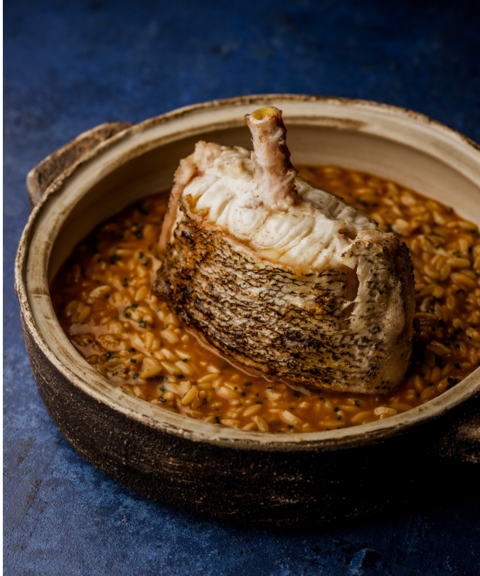 Fish shank giouvetsi at Kima