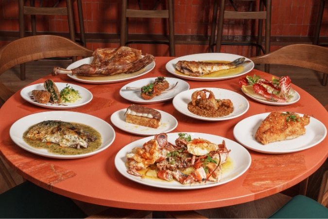 A selection of dishes on a table at new restaurant Legado in London