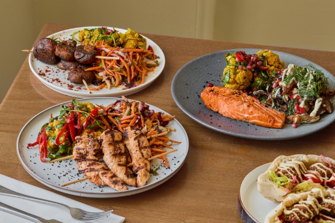 Selection of dishes at Aram in London