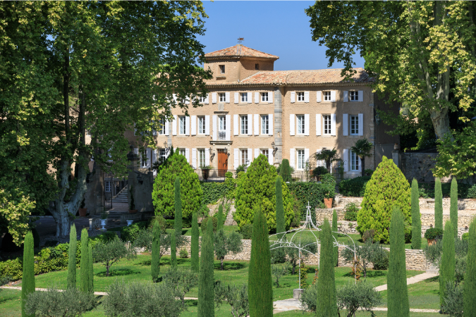 The stunning building of Rhone winery Chateau Pesquie
