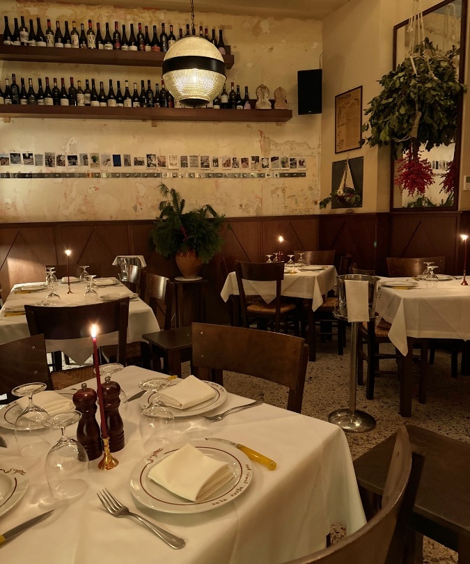 Dining room at Manari restaurant