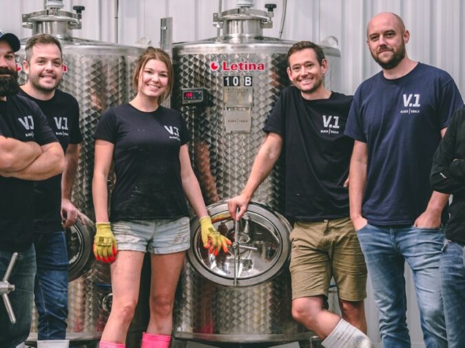 jacob leadley and team at black chalk winery