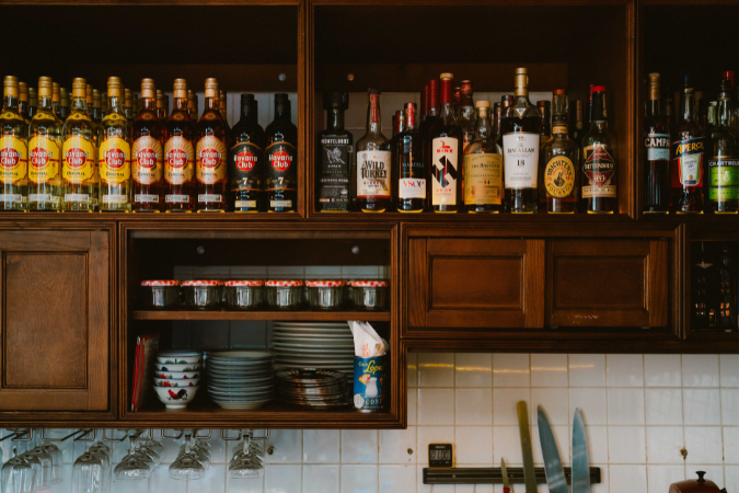 Back bar at Sugar King Hong Kong