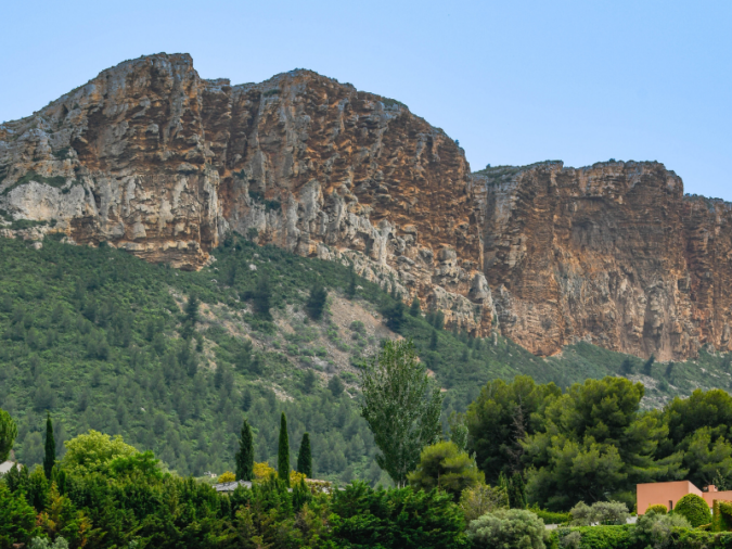 France, Cassis, Vineyard Domaine du Bagnol, AOC Cassis stock photo