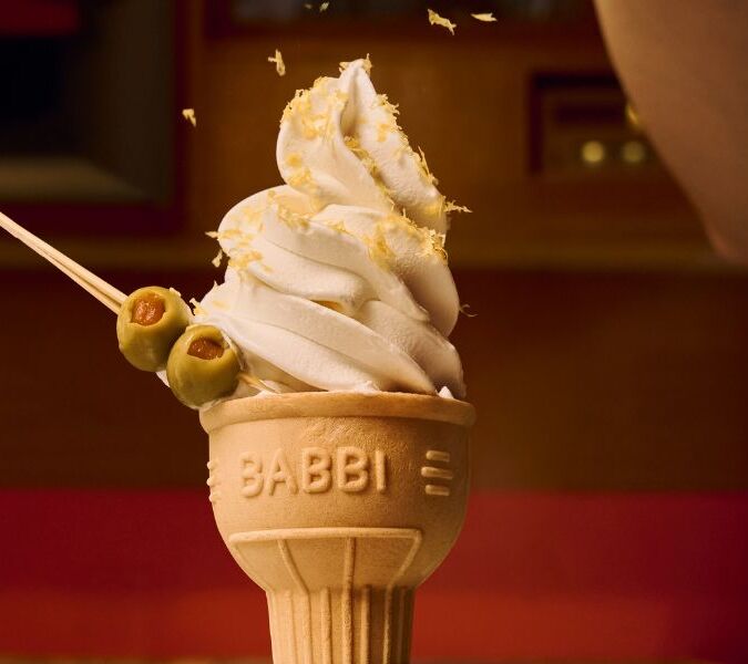 dirty martini soft serve at unnecessary bar