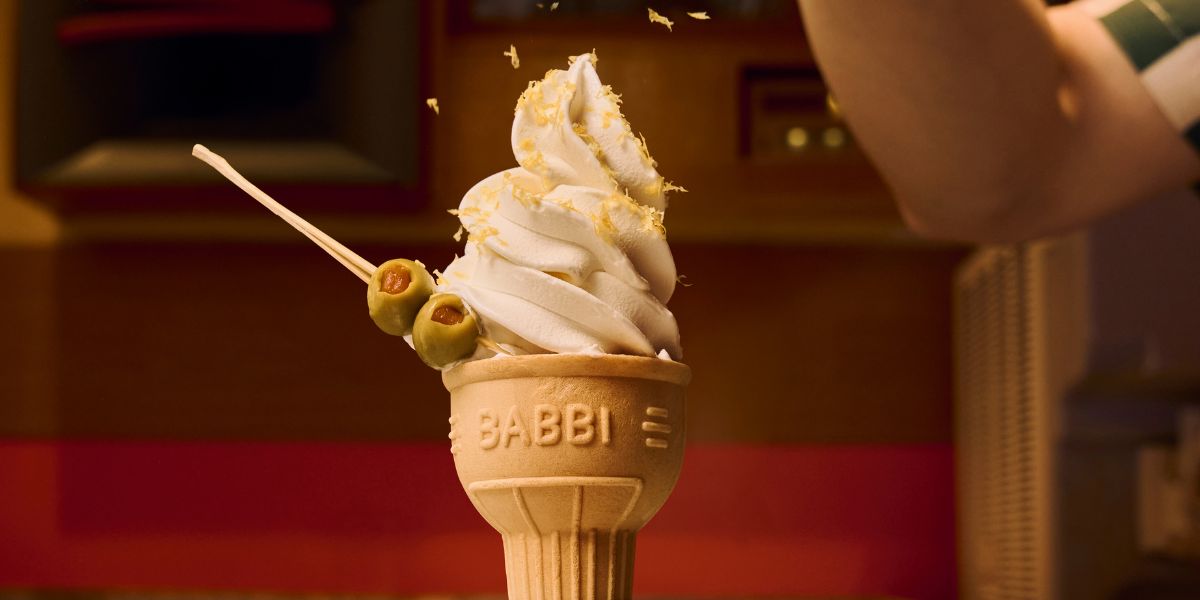 dirty martini soft serve at unnecessary bar