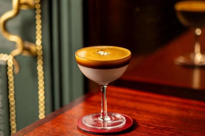 delhi dalgona cocktail at gymkhana las vegas