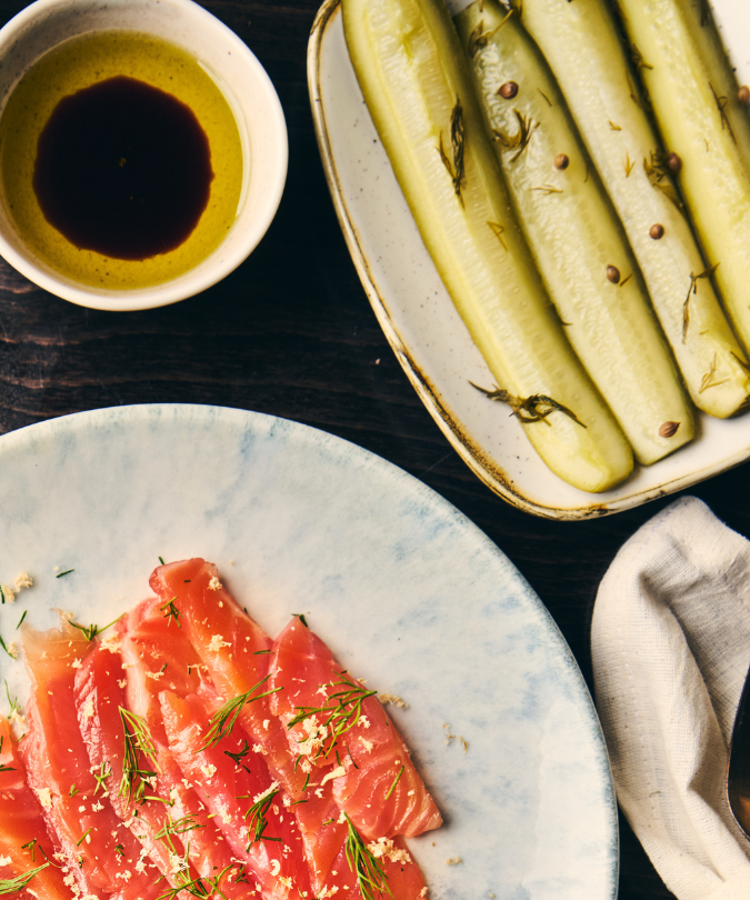 Pickles plate 2 at Aspen & Meursault