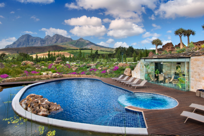 Babylonstoren fynbos cottage swimming pool