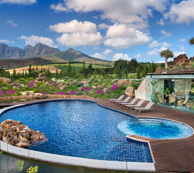 Babylonstoren fynbos cottage swimming pool