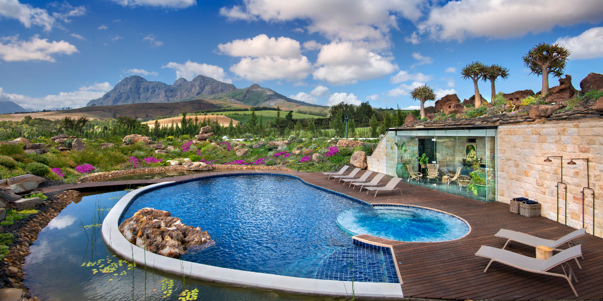 Babylonstoren fynbos cottage swimming pool