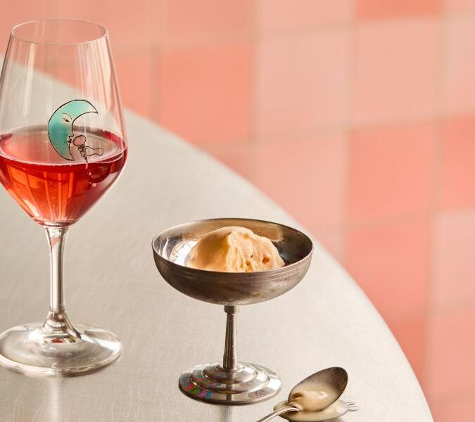 wine and ice cream pairing at The dreamery